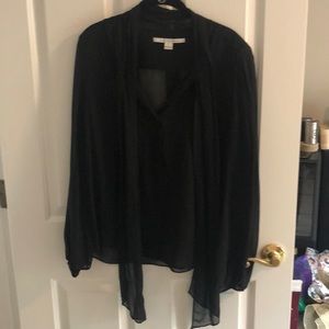 DVF Black Blouse